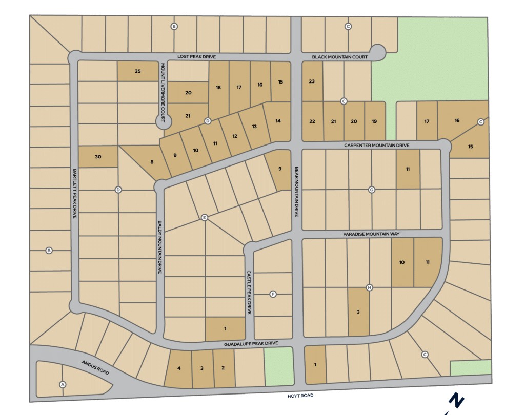 Peaks at Lone Elm site plan