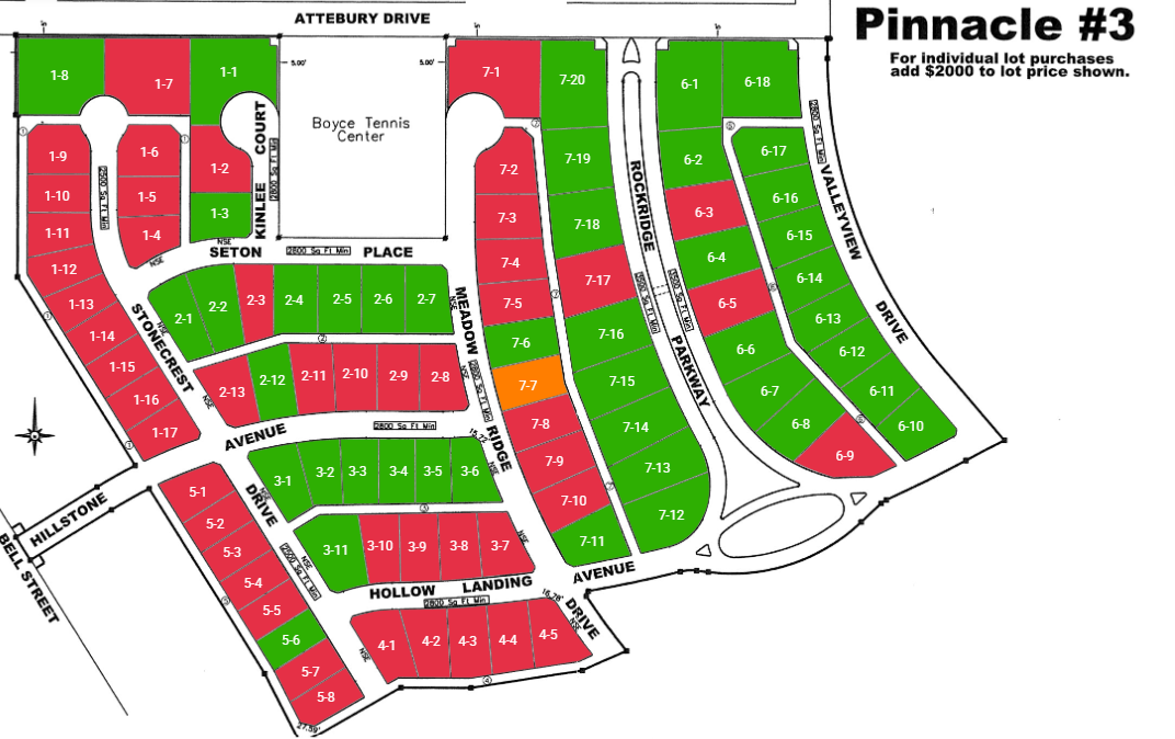Pinnacle site plan